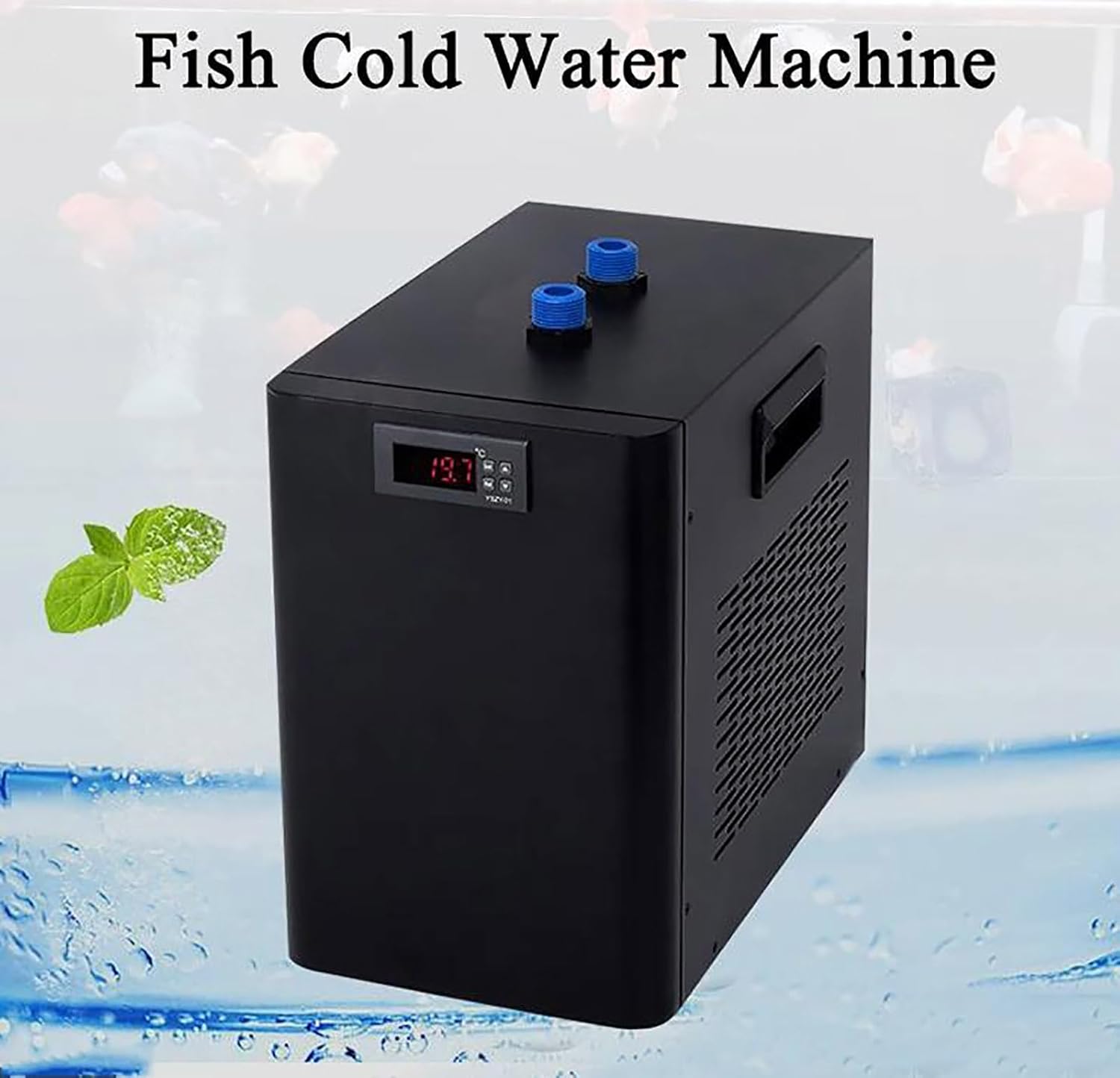 ERICAT Electrinic Aquarium Chiller, Fish Tank Water Cooler with LED Display Screen, Precise Temperature Control and 300L Water Volume, Efficient Heat Dissipation and Low Noise, for Homes, Hotels