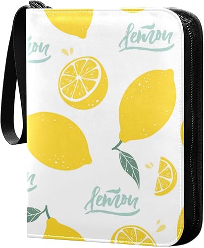 Miniatura 2 de Lemons Card Binder 400 Pockets Trading Card Storage Binders Album with Sleeves Zipper Card Collection Holder Folder for Game Cards Sport Cards