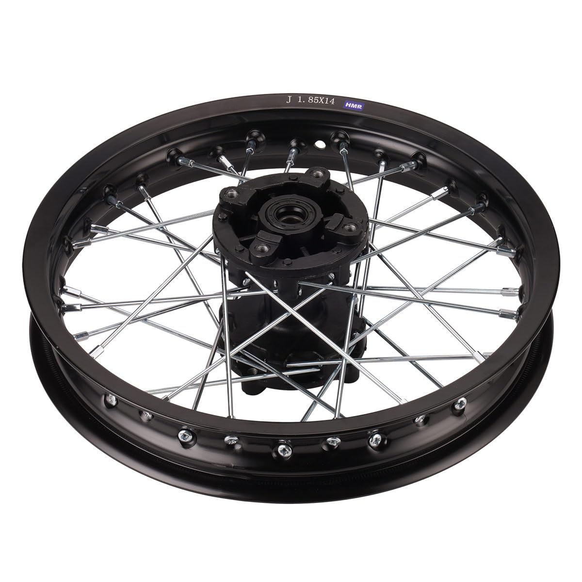 Cerchio in alluminio 14 pollici posteriore nero tipo 17 adatto per quasi tutti i modelli con asse da 15 mm Dirt Bike, Pit Bike, XMOTOS, MotoCross