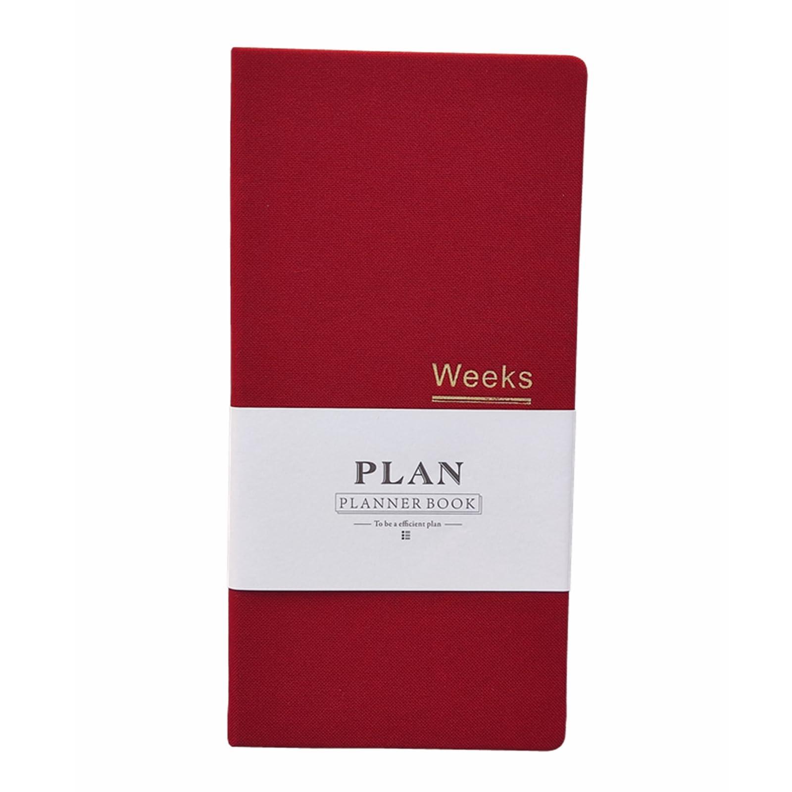 Pocket Monthly Weekly Planner Undated Weekly Planner 144 Pages Notebook Organiser Agenda (red), A5