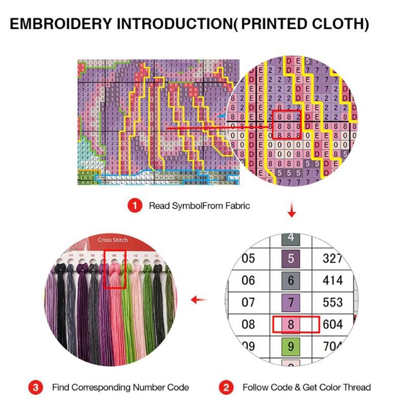 MAFANG Kreuzstich Set Eulen Kissen 45x45cm - 11CT Stickpackung Für Anfänger | Inkl. Garn & Nadeln