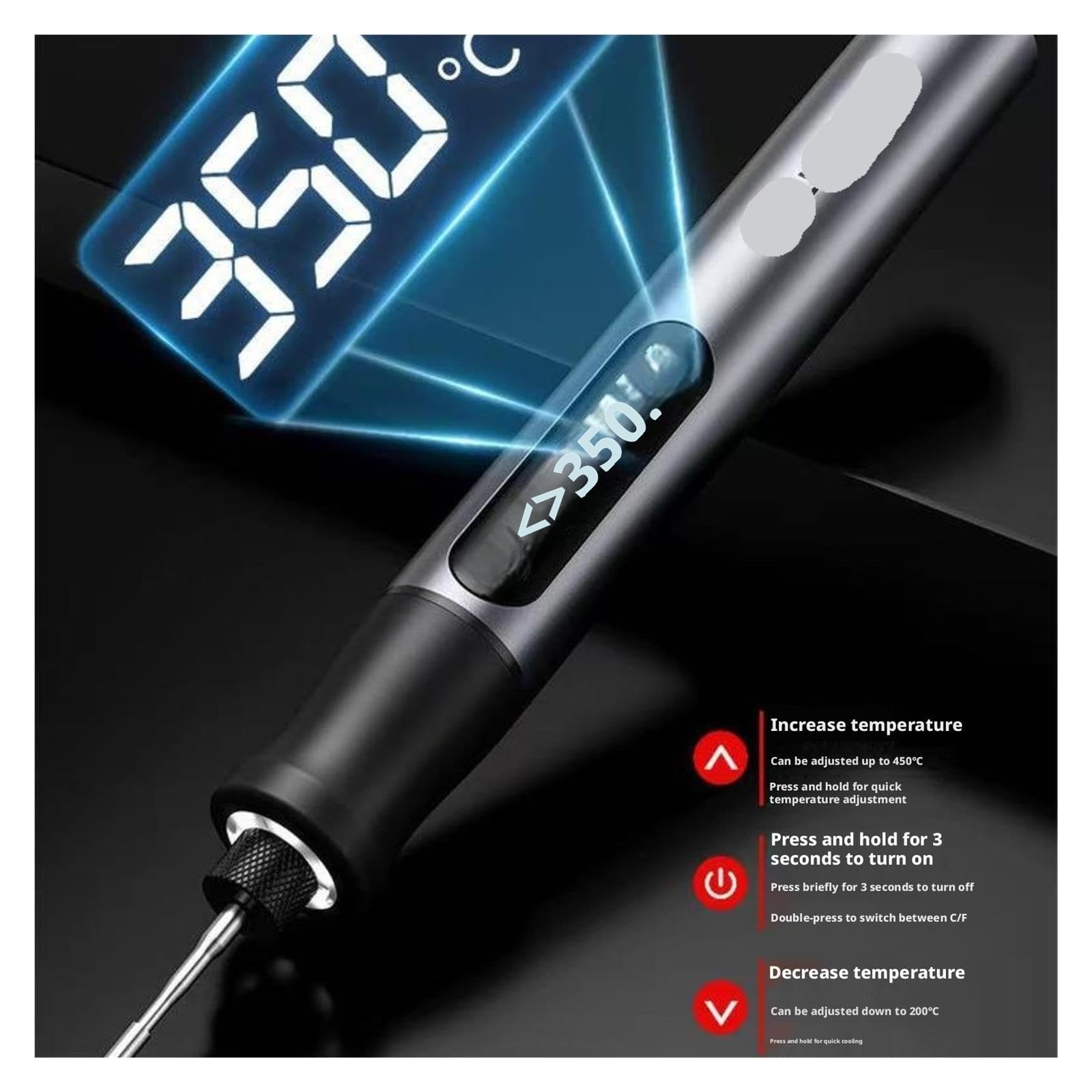 Stazione di Saldatura, Strumento di riparazione mobile per pistola per saldatura ricaricabile portatile intelligente per saldatore wireless C210(B)