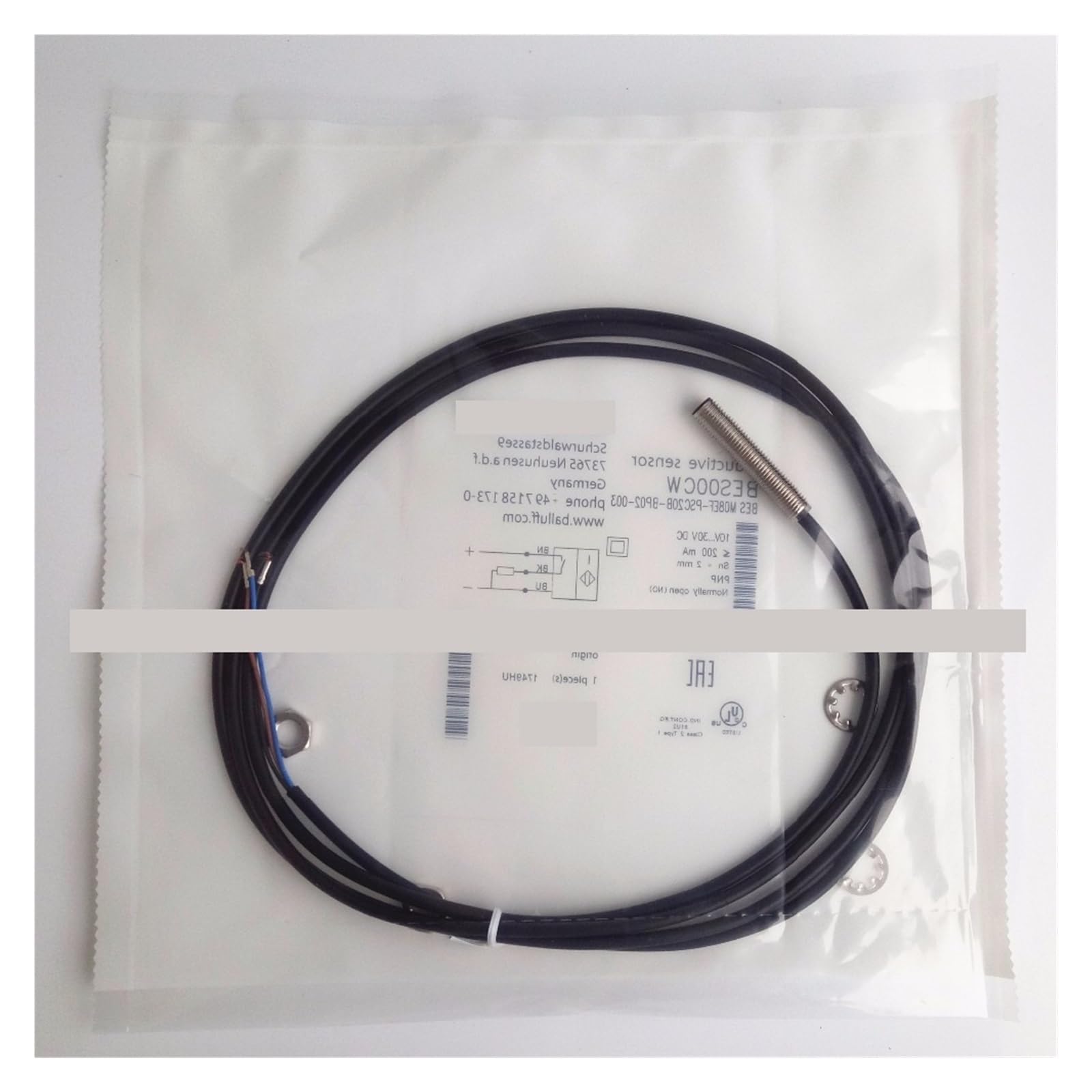 OSHZIKJII 1PC M08EF-PSC20B-BP02-003 M08EF-NSC20B-BP02-003 Proximity Switch Sensor(-NSC20B-BP02-003)