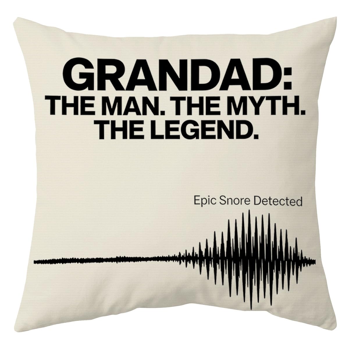 KHstylehoo Best Grandad Gifts Cushion Covers, Personalised Grandpa Grandfather Gift from Grandchildren, Funny Decorative Happy Birthday Presents Throw Pillow Cases for Grandad, 45 x 45 cm