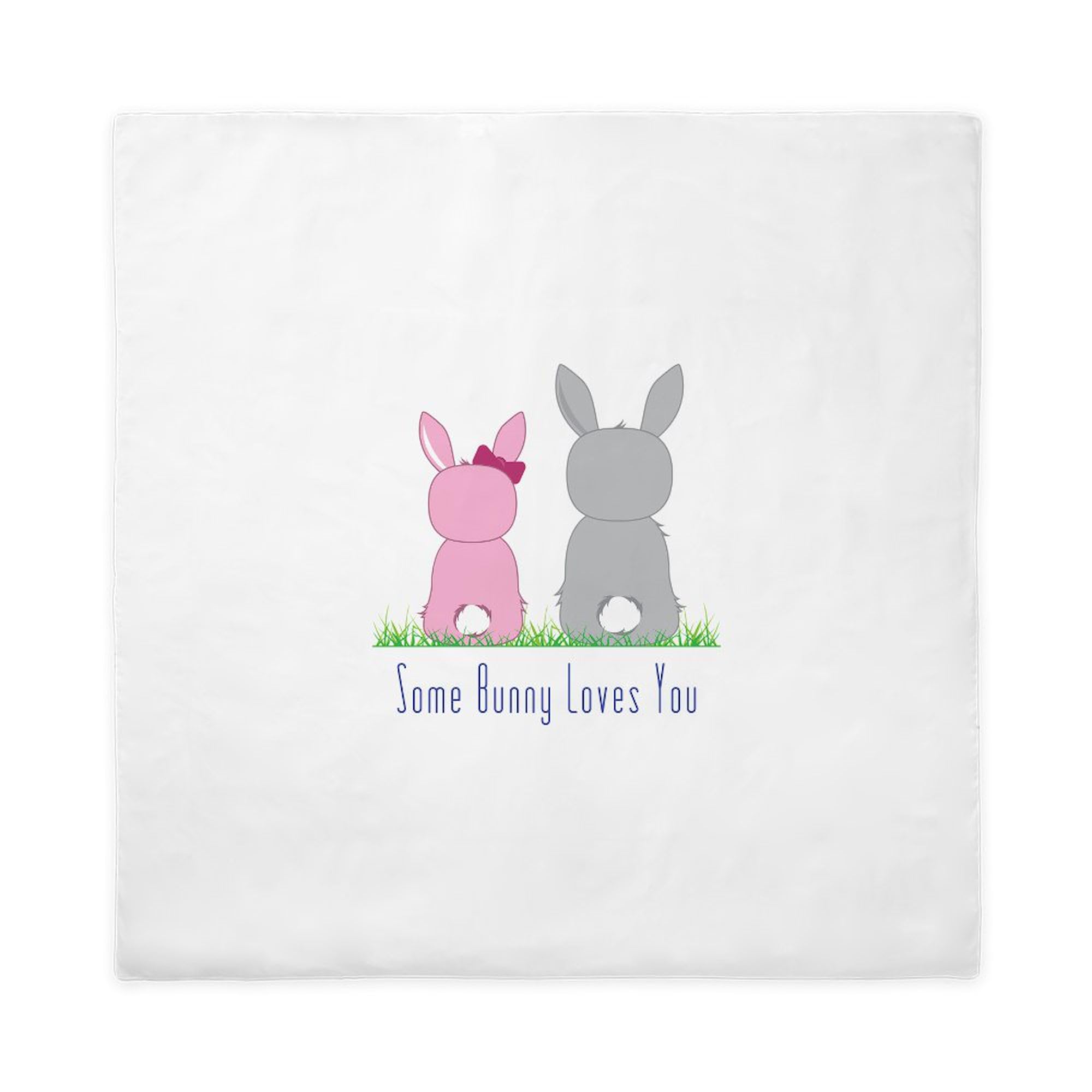 CafePress Some Bunny Loves You Queen Duvet Cover, Printed Comforter Cover, Unique Bedding