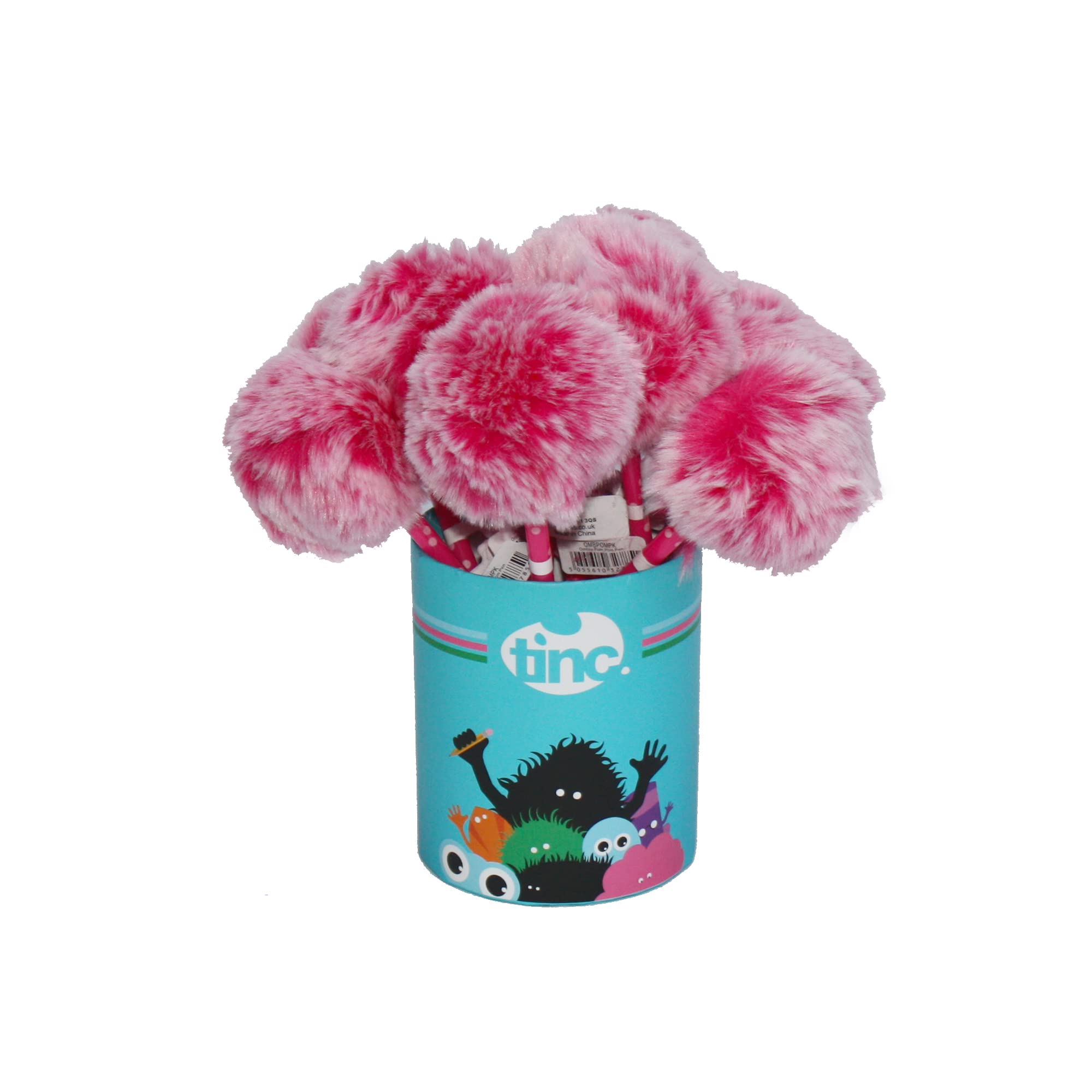 Tinc Fluffy Pom Pom Pen - Pink, 1 count (Pack of 10)