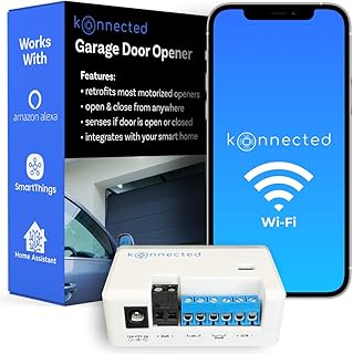 Smart Garage Door Opener - Make Old Garage Door Opener Smart - Remote Access On Smartphone - Alexa, SmartThings, Home Assistant - Smart Home Automation - Easy Garage Doors Upgrade & Retrofitting