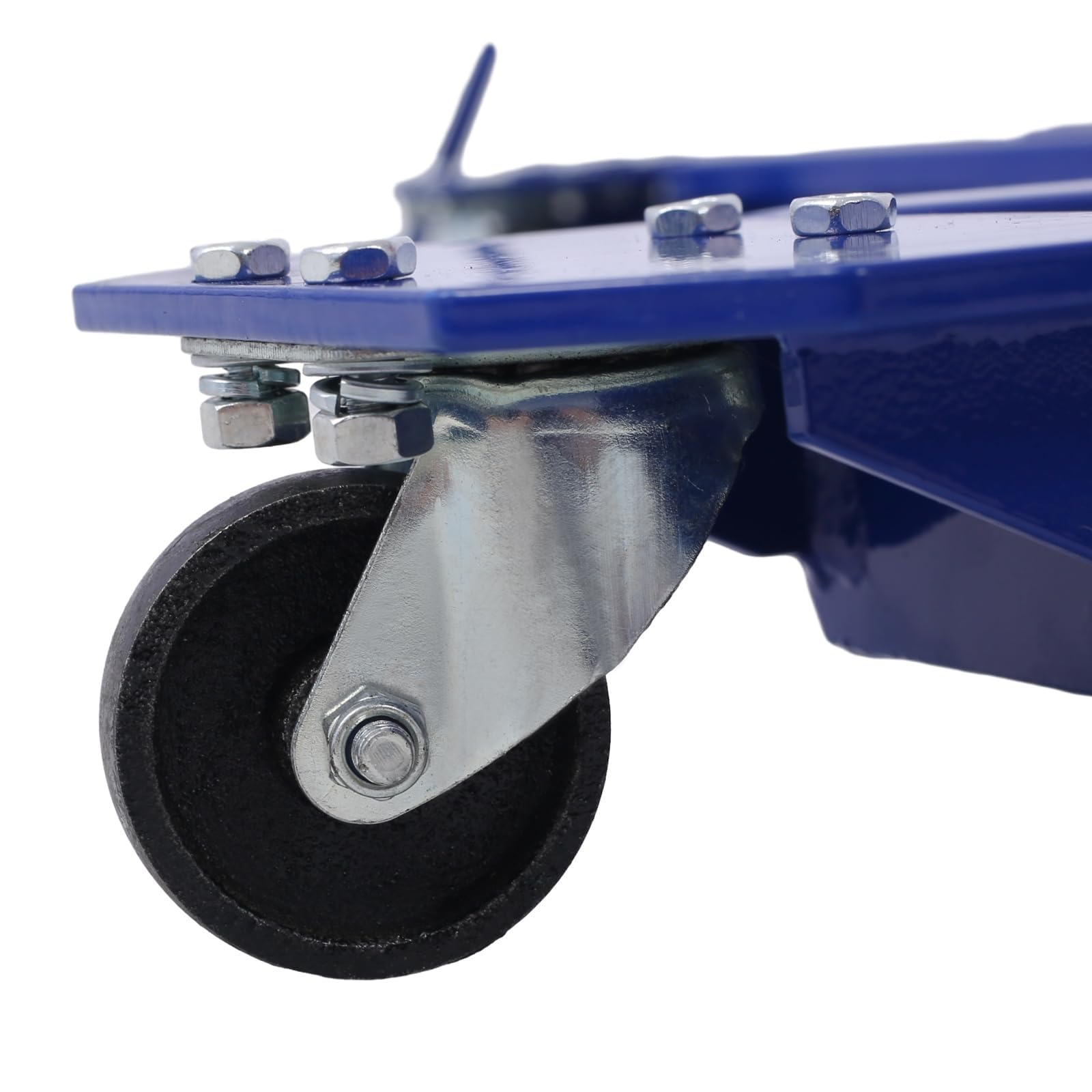 Motorrad-Transportwagen, Schwerer Motorrad-Transporter Aus Stahl Mit Einer Tragkraft Von 1250 Pfund, Transportwagen Mit Großem Hubraum Und Drehbarer Mobiler Anzeigeplattform(Blue)