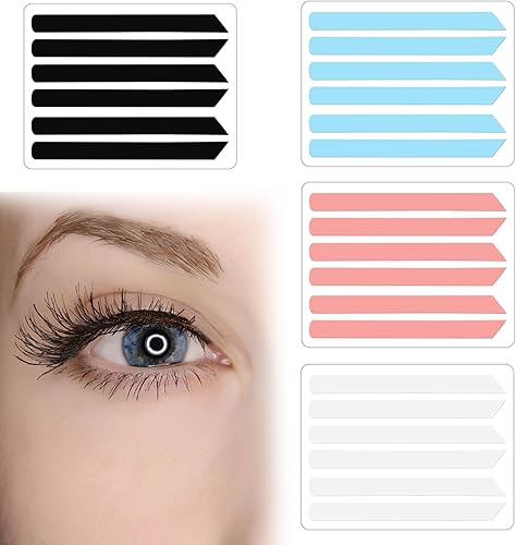 Kit de 24 cintas de elevación de pestañas, varillas de almohadillas suaves, reutilizables, compensador de levantamiento de pestañas, almohadillas de