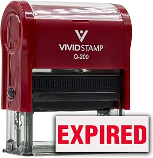 Expired Self Inking Rubber Stamp (Red Ink) - Medium
