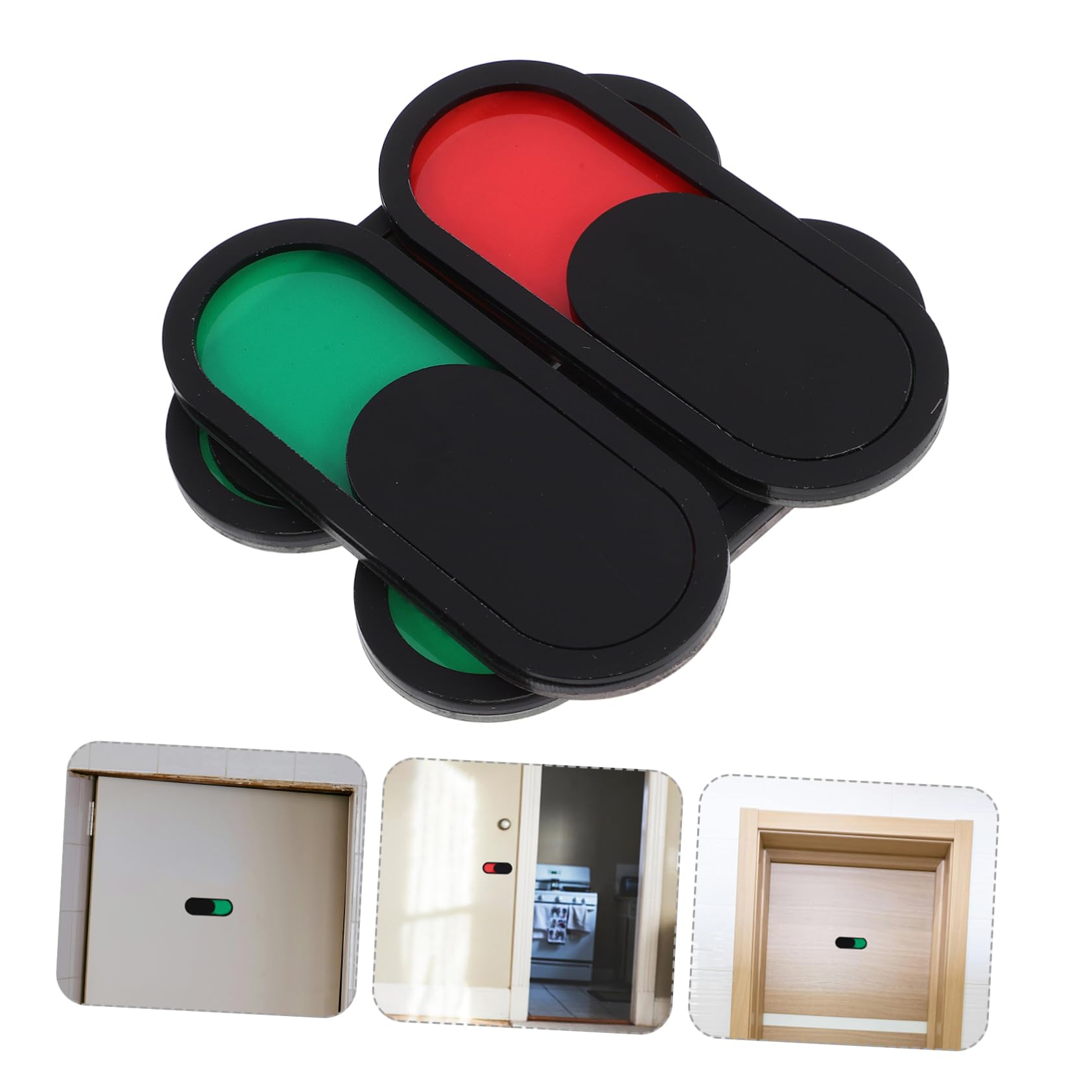 SEWACC 48piezas De Puerta Para Baño Letreros De Estado Ocupado y De Privacidad Para Diseño Negro Sin