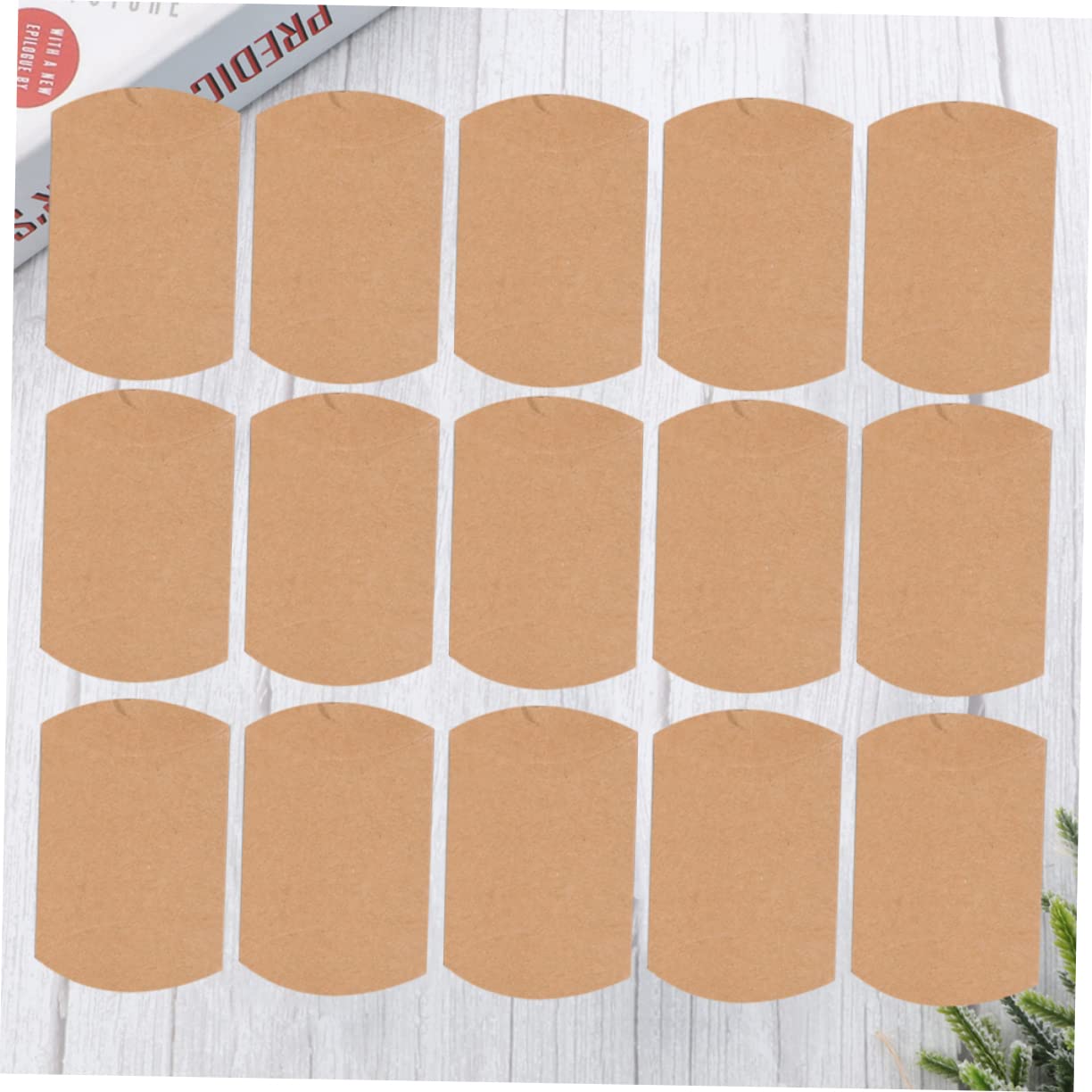 Anneome 120pezzi Scatole Kraft Forma Di Cuscino Con Corda Per Confezionamento Regali e Dolci Contenitori Per Feste e Eventi Scatoline Decorative Per Compleanni e Matrimonio
