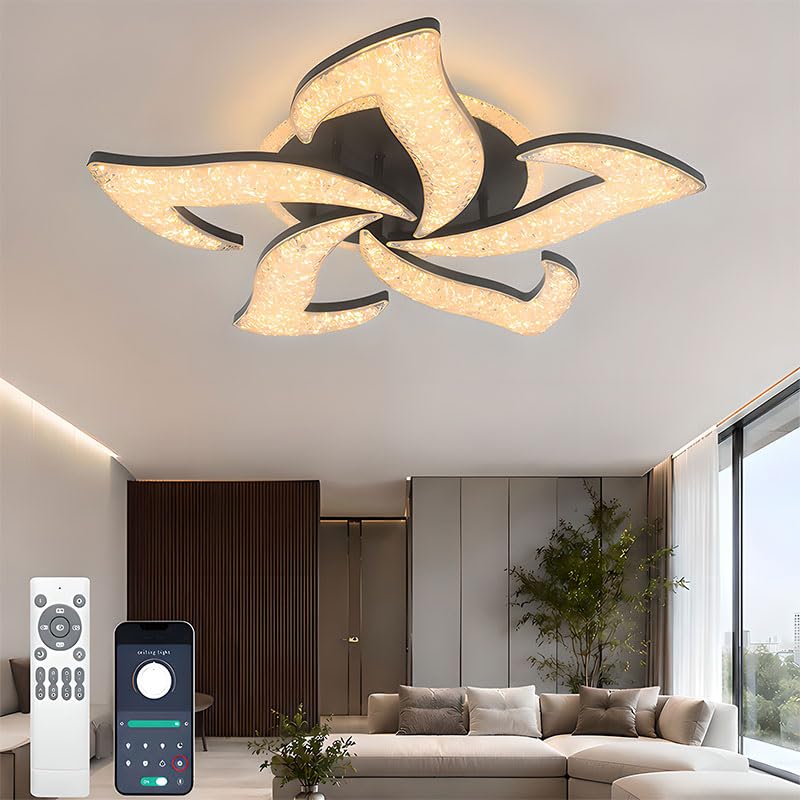 GJZF Modern LED Ceiling Light Dimmable 65W,Ceiling Lamp for Living Room
