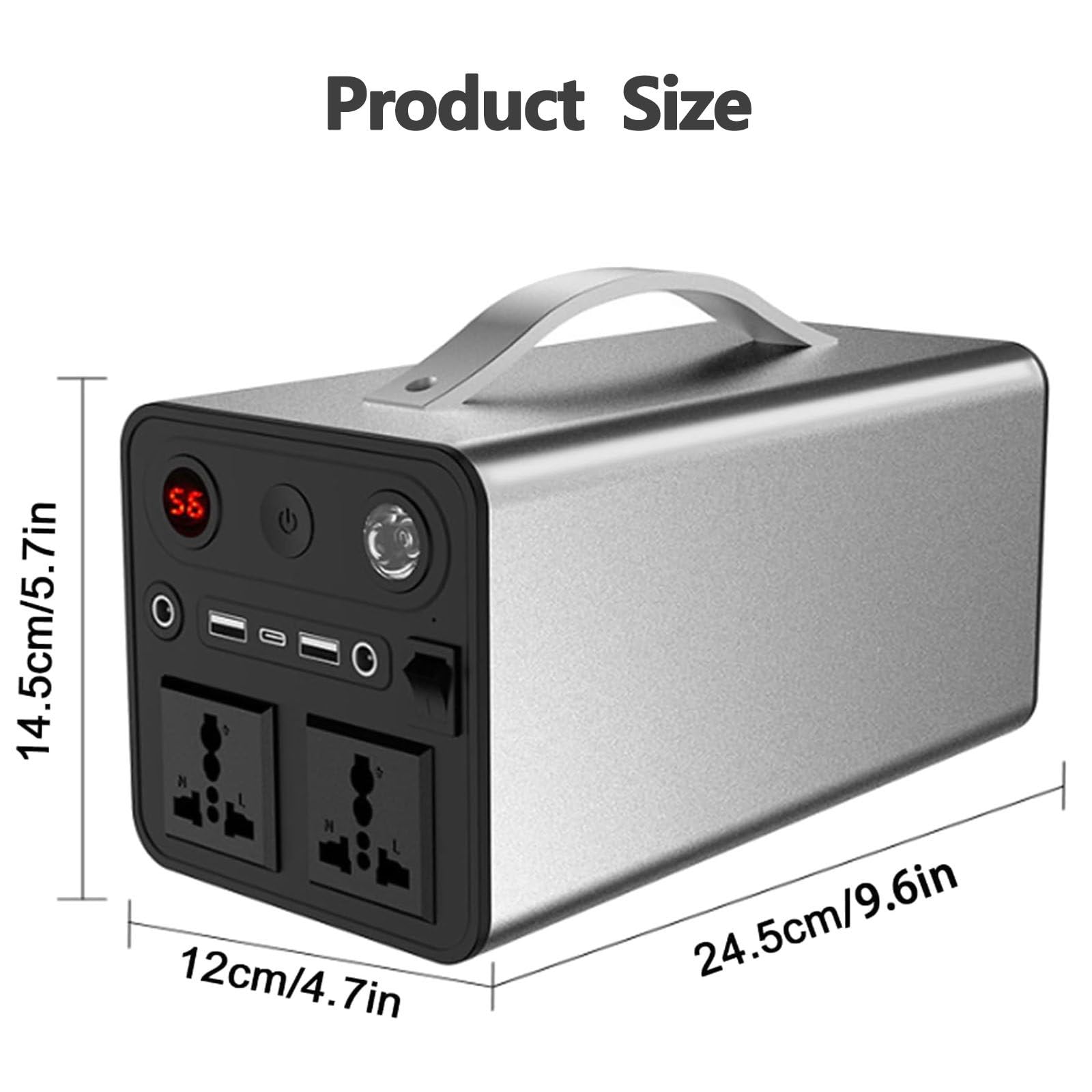 Centrale elettrica Portatile, generatore da Esterno, Alimentatore di Emergenza CA da 90000 mAh, Grande capacità, 300 W, Adatto per Campeggio e Viaggi in Camper.