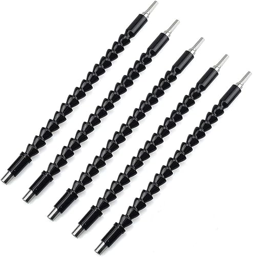 Paquete de 5 brocas flexibles de extensión de 116 pulgadas destornillador flexible de ejes suaves adaptador de soporte para herramientas eléctricas