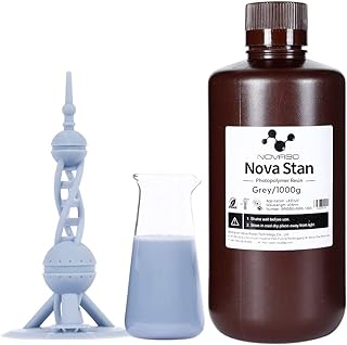 NOVA3D 3D Printer Rapid Resin LCD UV-Curing Resin 405nm Standard Photopolymer Resin for LCD 3D Printing, 1000g Grey