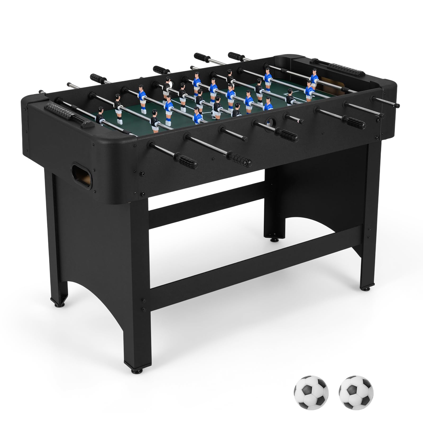 COSTWAY Mesa de Futbolín, Mesa de Juego de Fútbol con Patas, 22 Jugadores, 2 Pelotas y Marcadores Deslizantes, Set de Fútbol Arcade para Niños y Adultos, Salas de Juegos