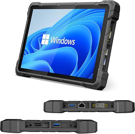 HIGOLEPC - tablet resistente con Windows, 10.1 pulgadas Win 11 Pro 8GB RAM/128 GB ROM, tablet resistente con huella dactilar 4G LTE GPS 16000mAh/3.7V batería, WiFi 5 BT4.2 para empresa móvil de campo : Amazon.com.mx: Electrónicos