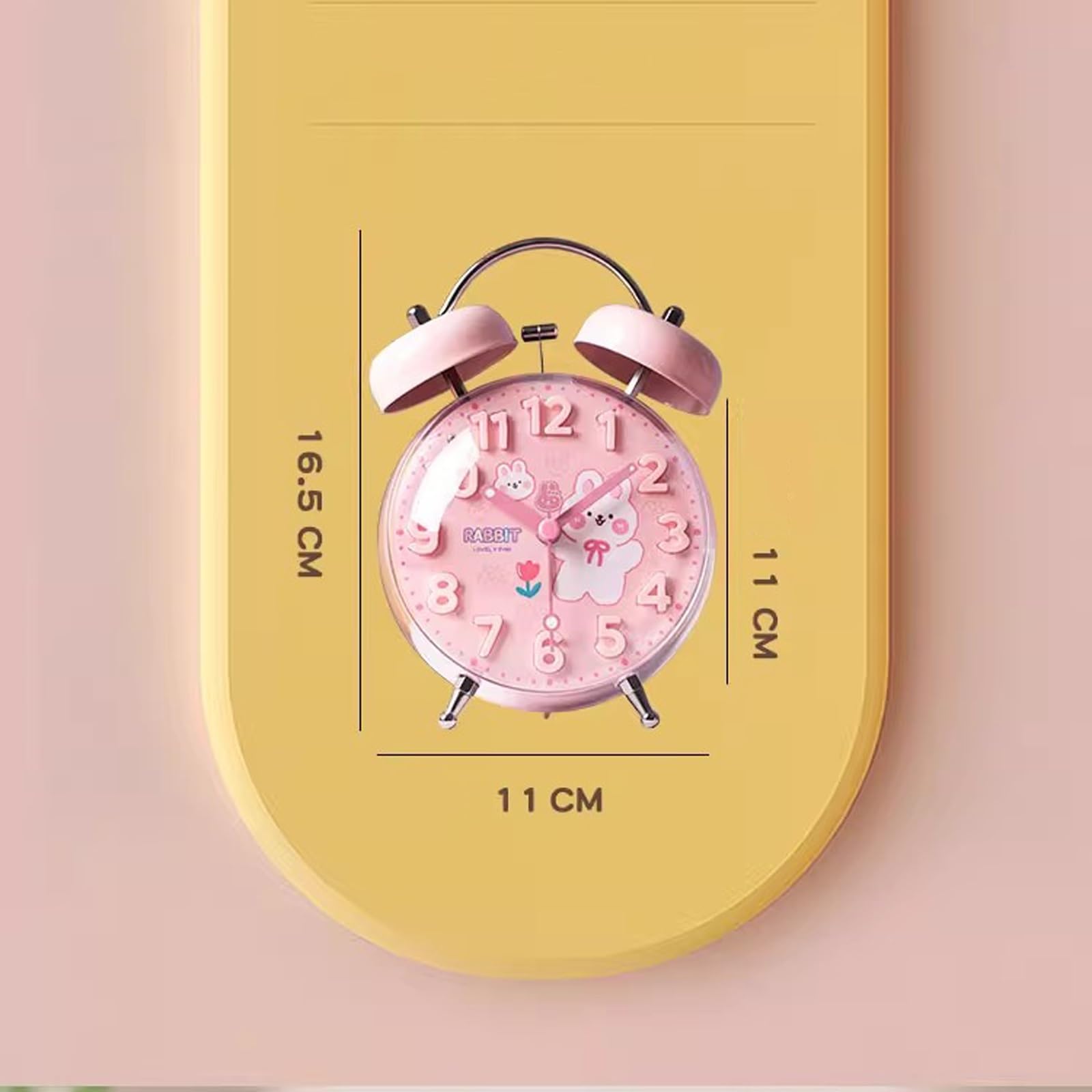 Schreibtischuhr Lauter Wecker für Schlafzimmer, Analoger Wecker, Kleiner Wecker, Niedliches Design für Kinder, Batteriebetrieb, 4-Zoll-Wecker für Schlafzimmer,A