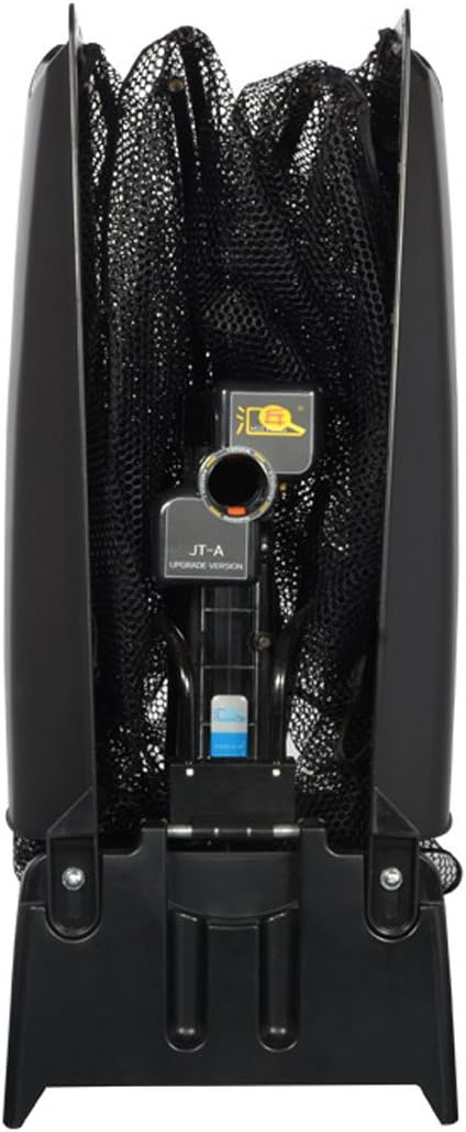 HUIPANG JT-A Table Tennis Robot in a compact, folded state with the net system.