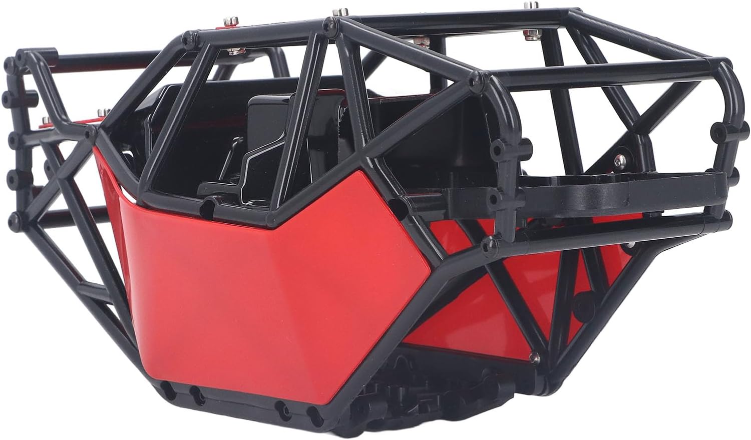 Remote Control Crawler Body Shell Plastic RC Roll Cage Car Model Accessories for Axial SCX10 (Red)