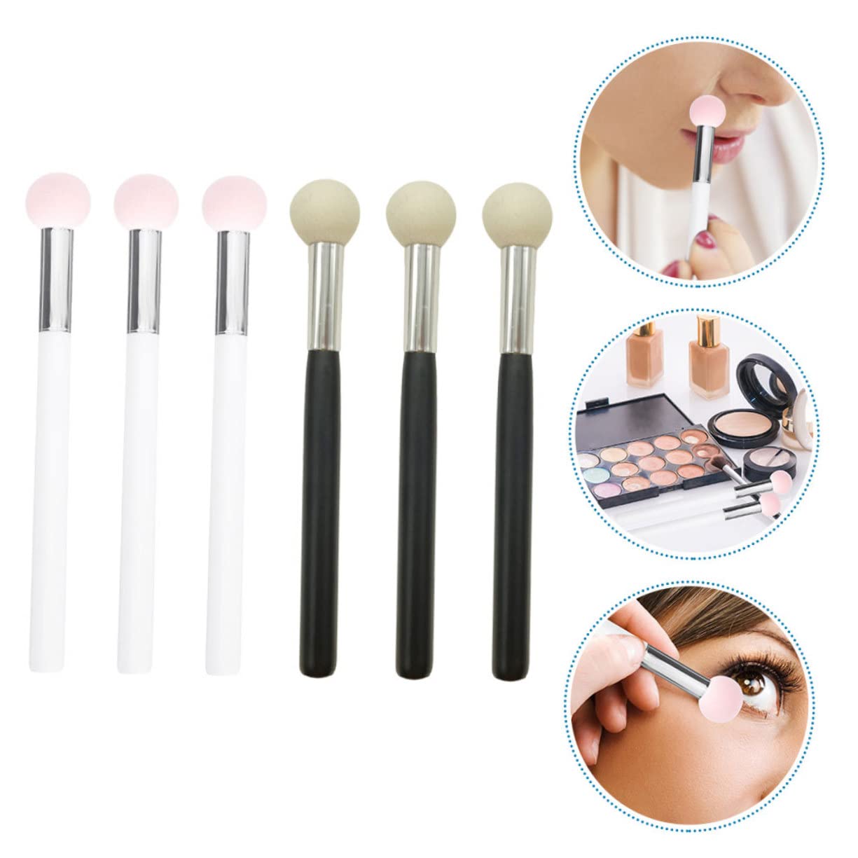 FRCOLOR 30pièces Éponge à Maquillage Confortable Avec Poignée Applicateurs De Pour Fond De Teint Et Éponge De Maquillage Mousse Douce Outil De Pour Finition
