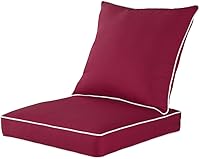 Vista 19 de QILLOWAY - Juego de cojines para silla de exterior e interior, cojín de repuesto para muebles de patio., Moderno, Café/Marrón/Chocolate