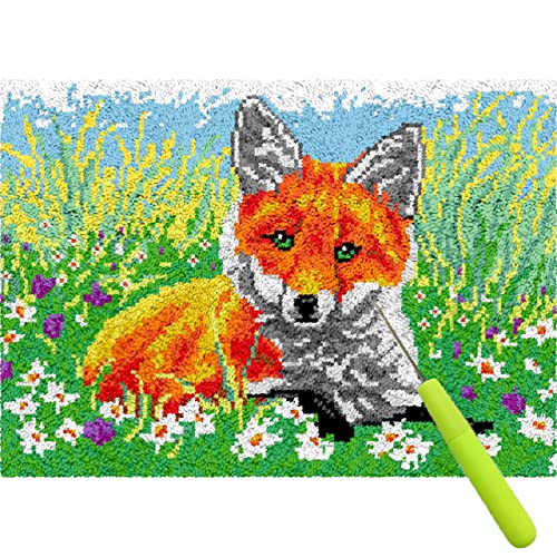 YWQJL 5 Modell DIY Handarbeit Selbst Knüpfen Set Knüpfteppich Formteppich für Kinder und zum Selber Knüpfen Teppich Latch Hook Kit Child Rug,H-61x87cm/24x34in Cover
