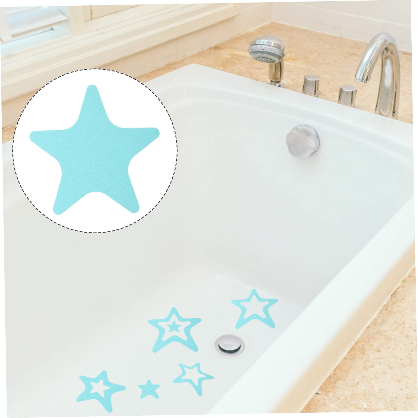 TOPBATHY 5 Juegos Baño Pegatinas Antideslizantes Slip Piso Sellador Bañera No Pegatinas Puerta Pegatina para Escaleras Pegatina Peva Suelo Pegatinas Adhesivos Pegatinas Mañana 20 Piezas * 5