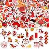 JULBEAR Chinese New Year Stickers, 200 Stück Chinesisches Neujahr Stickers 2025 Schaumstoff Chinese New Year Aufkleber Kinder Chinesisches Neujahr Aufkleber