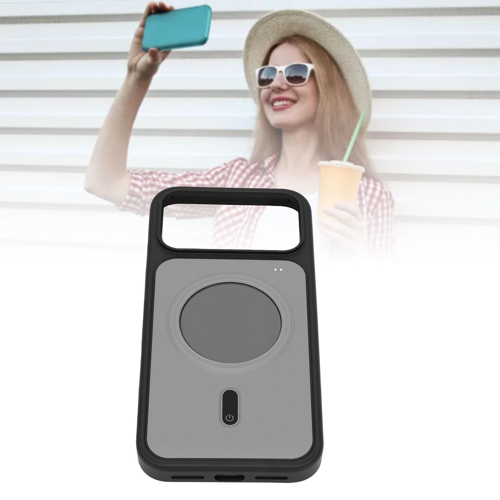 Funda para Teléfono con Pantalla Inteligente, Pantalla HD de 1.85 Pulgadas Sincronización con Música y Clima, para 17 Pro MAX