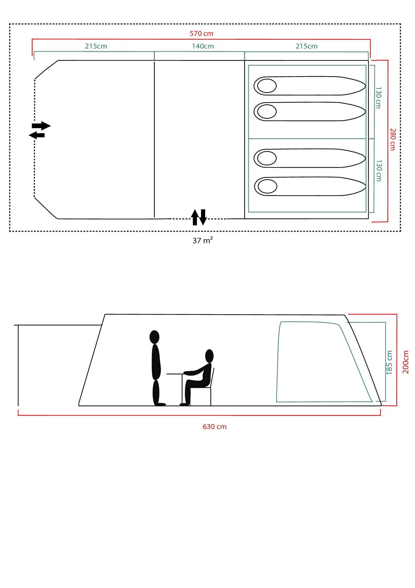 Coleman Tienda Fastpitch Victoria Falls 4 Blackout| Montaje rápido en 2 Minutos| Dormitorio oscurecido|Tienda Familiar compacta para 4 Personas |Tienda para Festivales y Camping |Impermeable 4500 mm