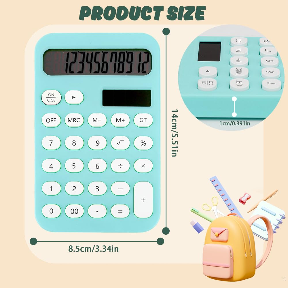 Petite Calculatrice, Mini Calculatrice De 2, 7x4, 5, Poche Mignonne Solaire/ Batterie, Bureau Pour Le Bureau, La Maison Et L'école Petite