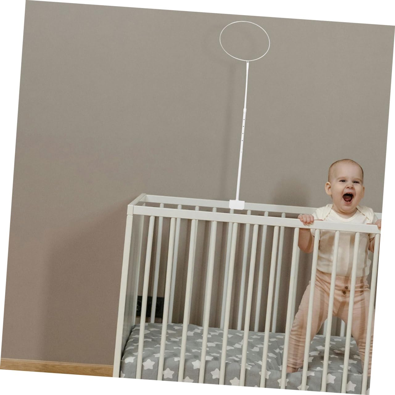 2ensembles Support De Filet pour Lit Garçon Fille Support De Baldaquin Réglable Barrière De Lit Accessoire De Filet De Anneau De De Montage De