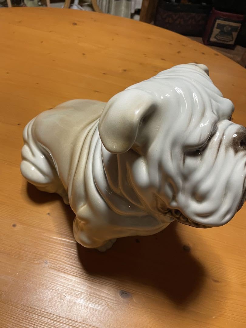 イタリア製 作家 犬 フレブル ブルドッグ 犬の置物 陶器 【公式通販】