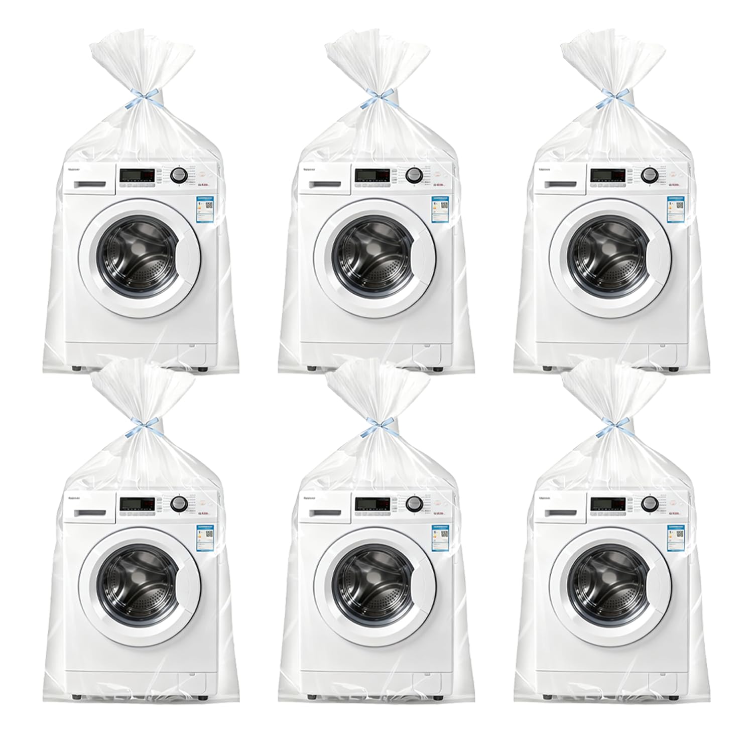 JiuXinYuKeJi 6 Pcs Extra Large Clear Plastic Storage Bags, 90 x 120CM Thick Waterproof Flat Plastic Bags,Luggage, Plush Toys, Home Moving, Garage and Warehouse Storage