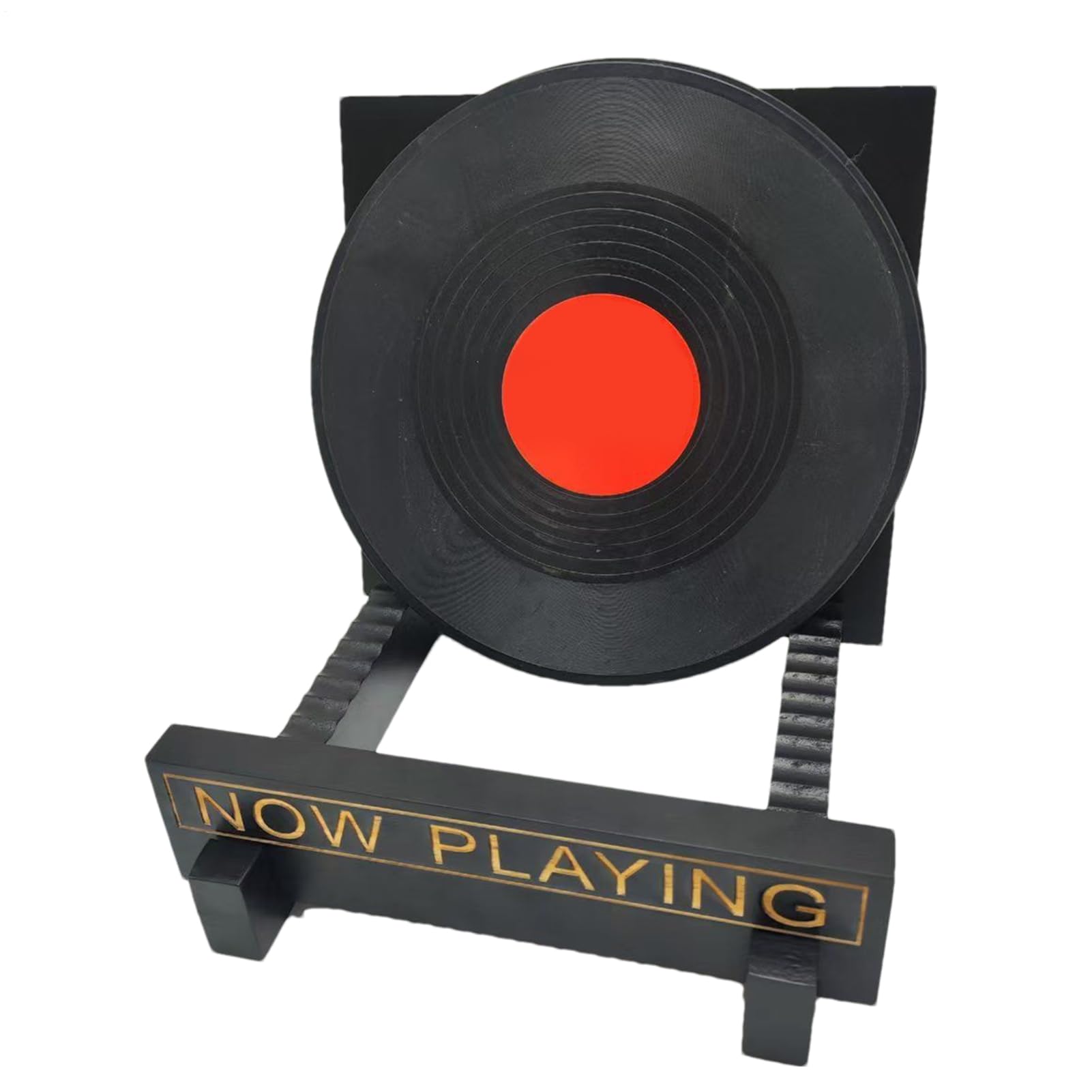 Organisateur vinyle en bois pour rangement et affichage de disques sur table ou meuble de salon