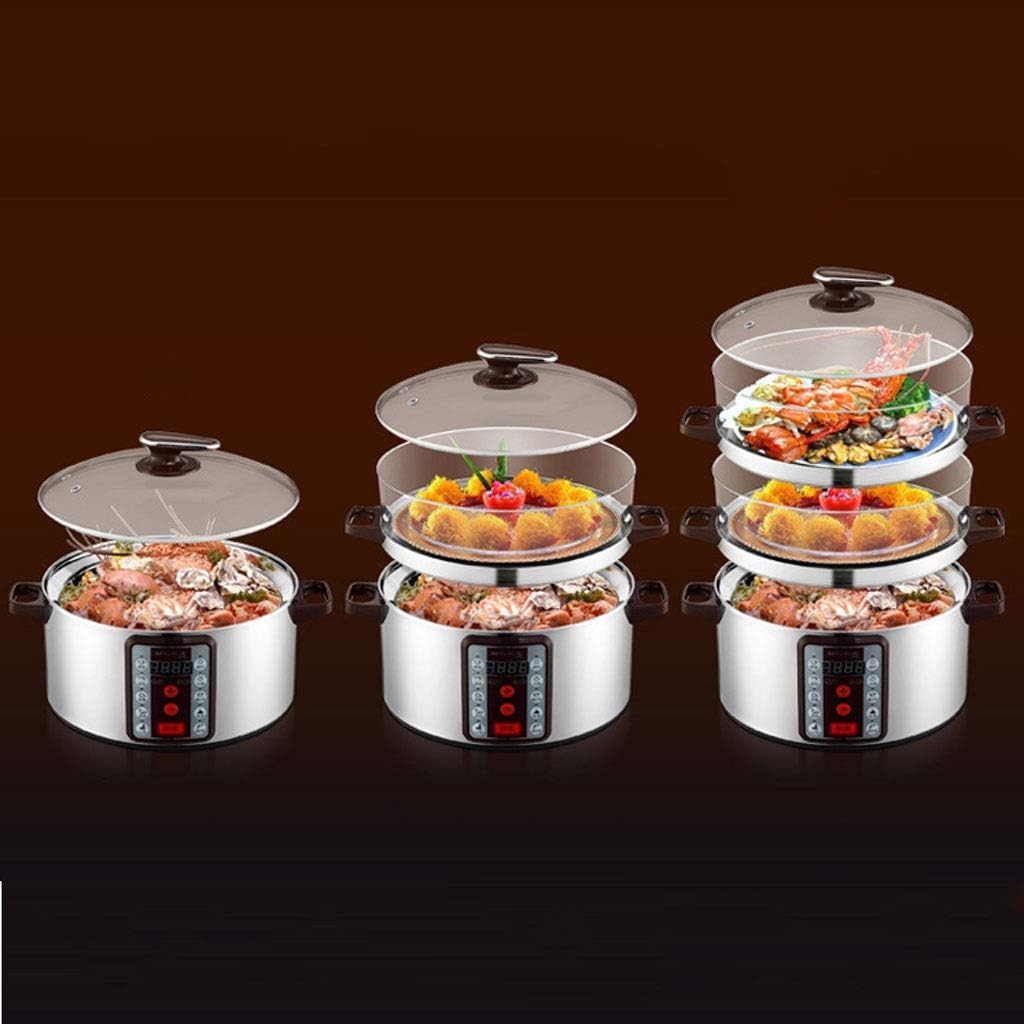 Large Multi-Function Capacity Electric Steam Timing Anti-Dry Insulation Food Steamer