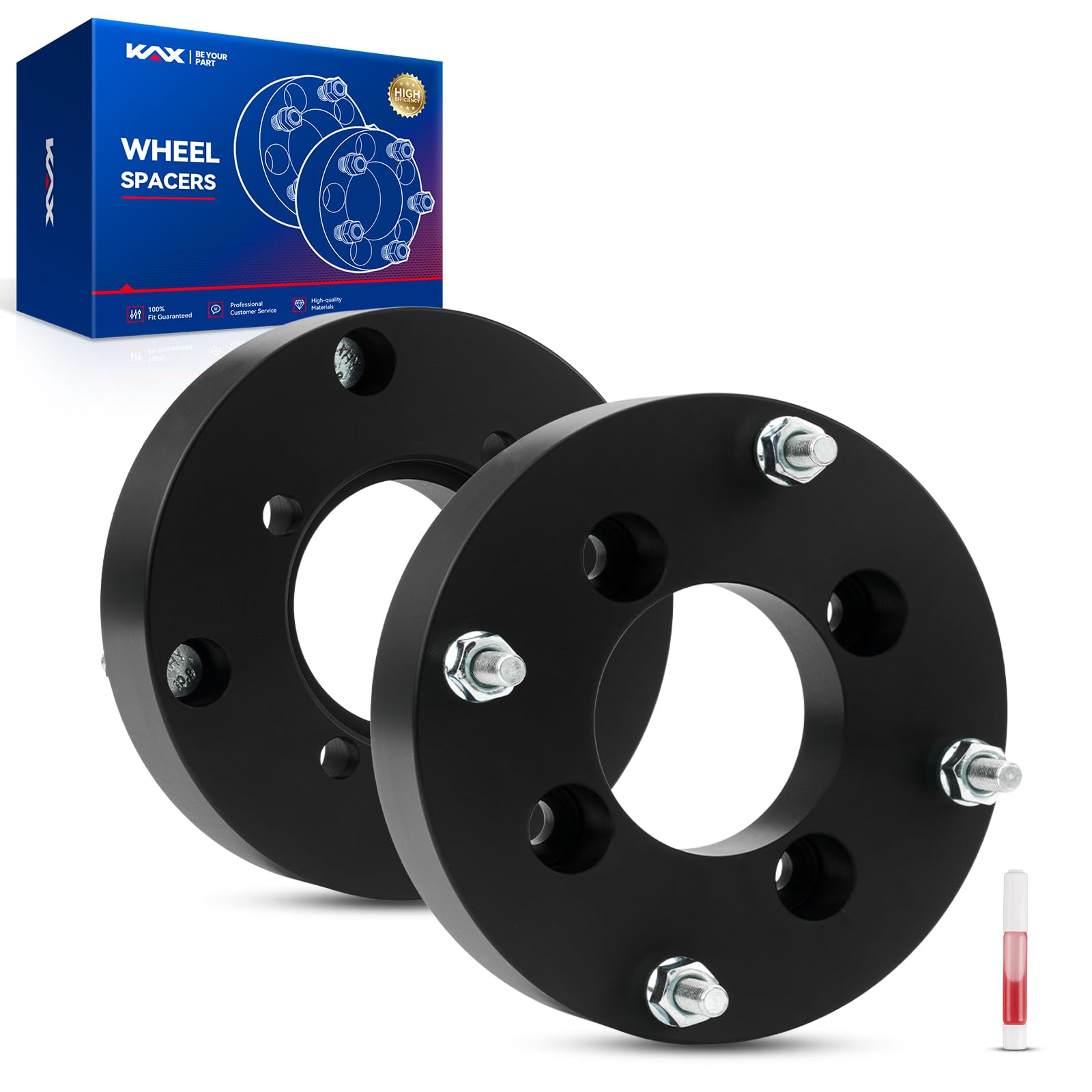 KAX 4x110mm to 4x156mm Wheel Spacers,Black Forged 1.5 Inch Hub Centric Wheel Spacer Adapters with 3/8''-24 Studs 90mm Hub Bore,fit for Can-Am Arctic Cat Bombardier and More 4 Lug Wheel,2Pcs
