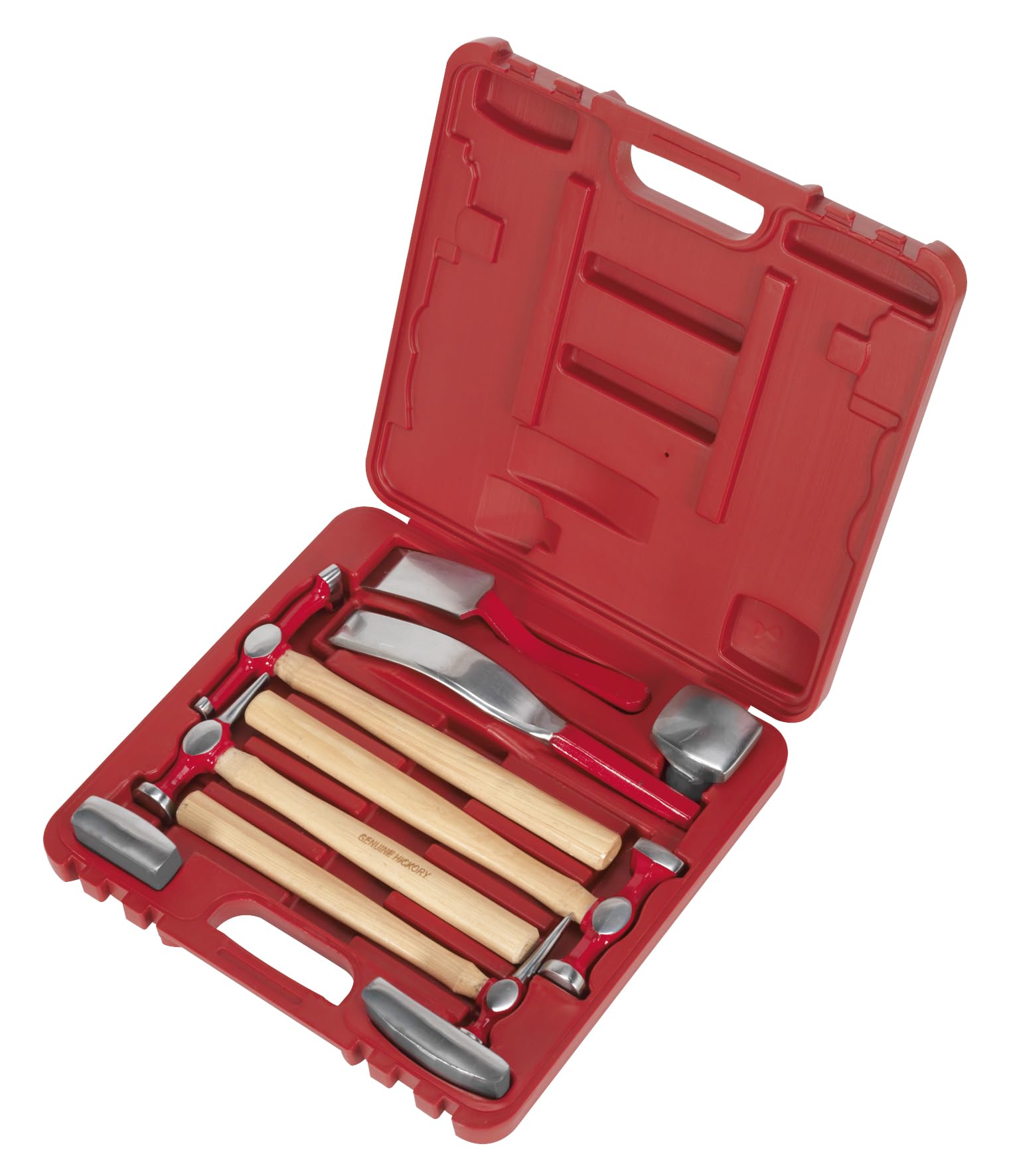 Sealey CB58 Panel Beating Set, 418mm x 436mm x 64mm, 9 Pieces
