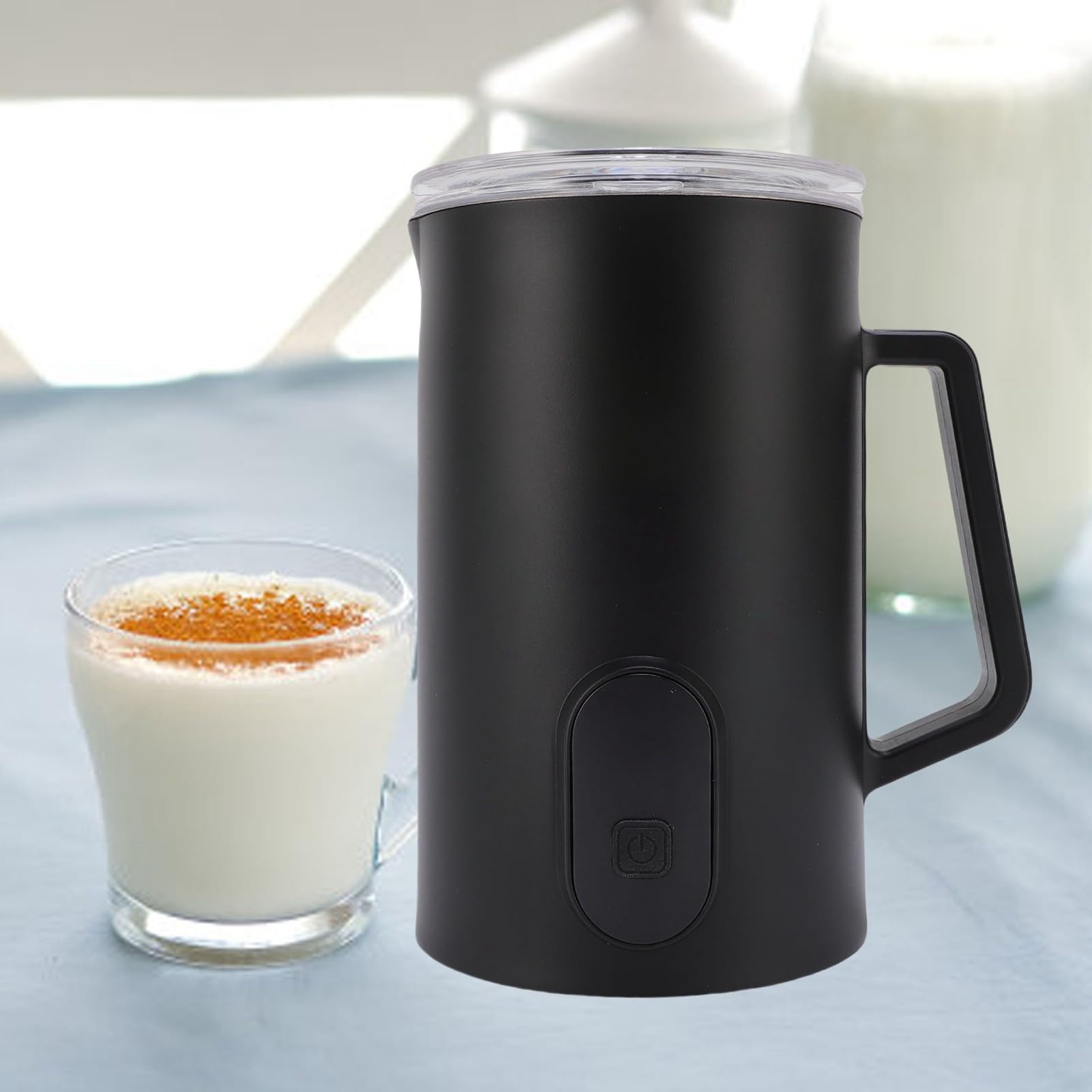 Freno e Piroscafo del Latte Elettrico, 4 in 1 Schiuma di Latte Caldo e Freddo Automatico, per caffè, Latte, Cappuccino, Macchiato, (Spina europea 220V)