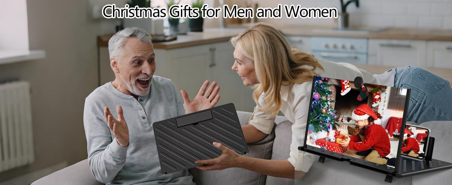 Lupa de Pantalla de 20 Pulgadas, Pantalla de proyector 3D HD para películas, Videos y Juegos, Soporte Plegable para teléfono con Amplificador de Pantalla, Compatible con Todos los teléfonos