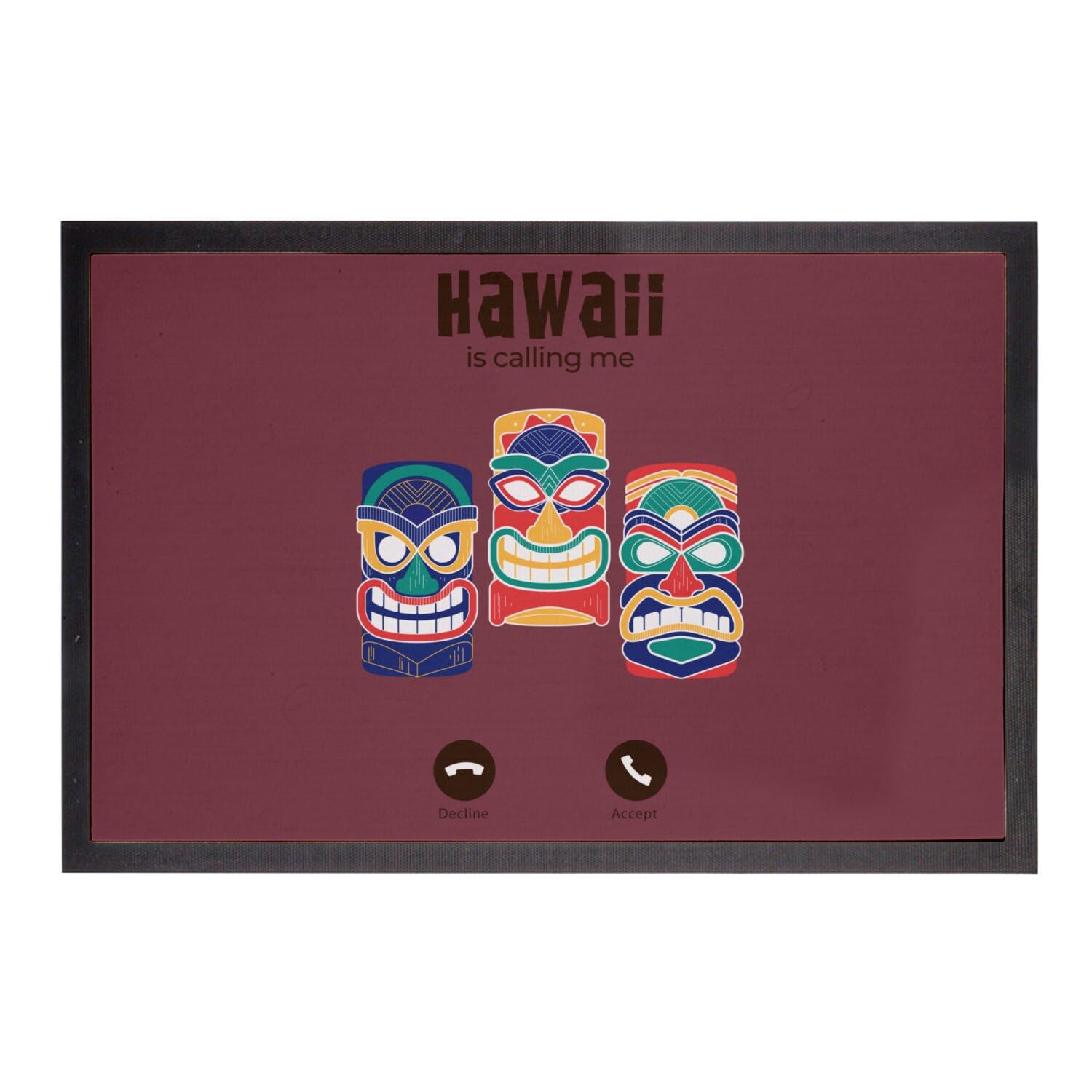 Paillasson rouge Hawaii idéal pour une entrée exotique