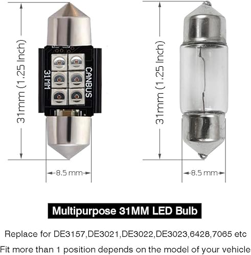 Miniatura 47 de iBrightstar 6411 6418 C5W Festoon de 9-30 V - Focos LED - Focos LED de 1.5 pulgadas (36 mm) extremadamente brillantes y sin errores para luces