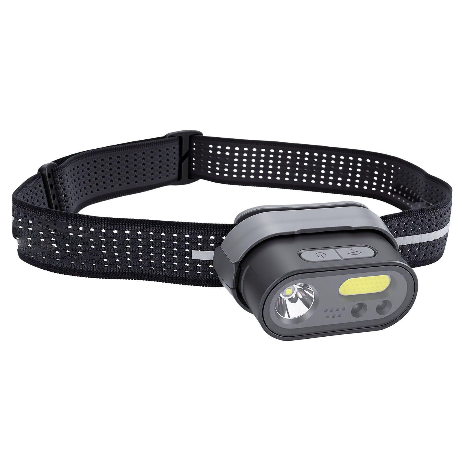 Sxhlseller IPX4 Wasserdichte Wiederaufladbare Stirnlampe |6600 MAh Smart Motion Sensor Ladekoffer mit 1/4 Gewinde für Camping, Wandern, Angeln und Nachtlauf