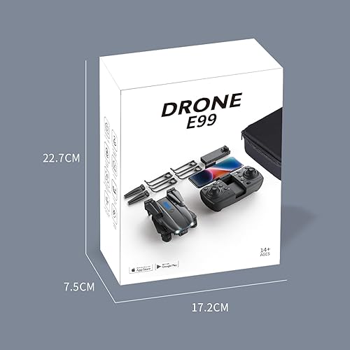 Miniatura 9 de Drones RC con cámara para adultos, doble cámara FPV, mini dron para niños de 8 a 12 años con oposición de flujo óptico, modo de retención de