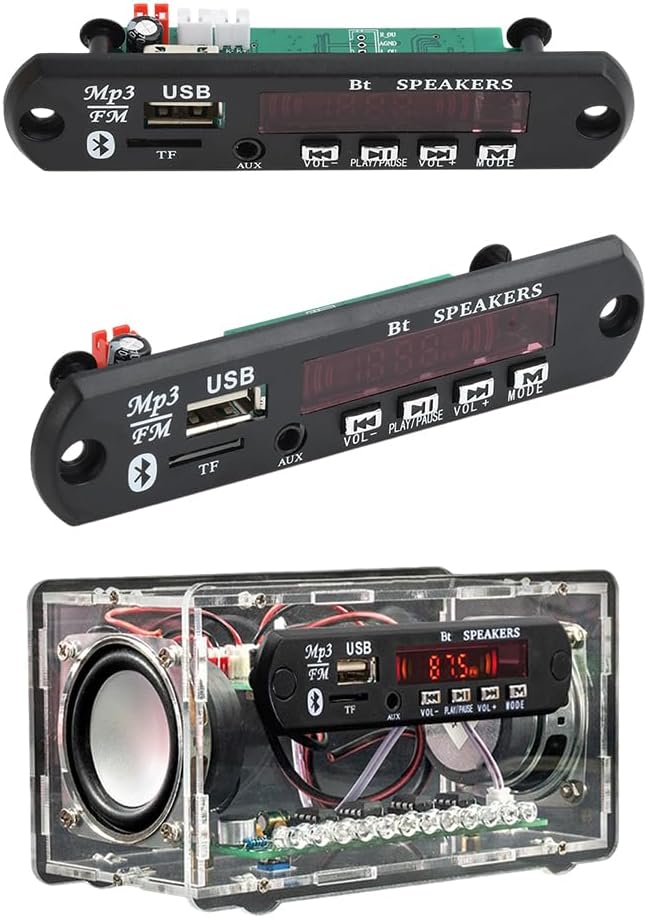 diymore DIY Bluetooth Speaker Kit USB Mini Stereo Amplifier Soldering Kit Radio Soldering Practice Kit,Remote Control,for TF/AUX/Bluetooth/USB Support,for Home and School Education Gifts