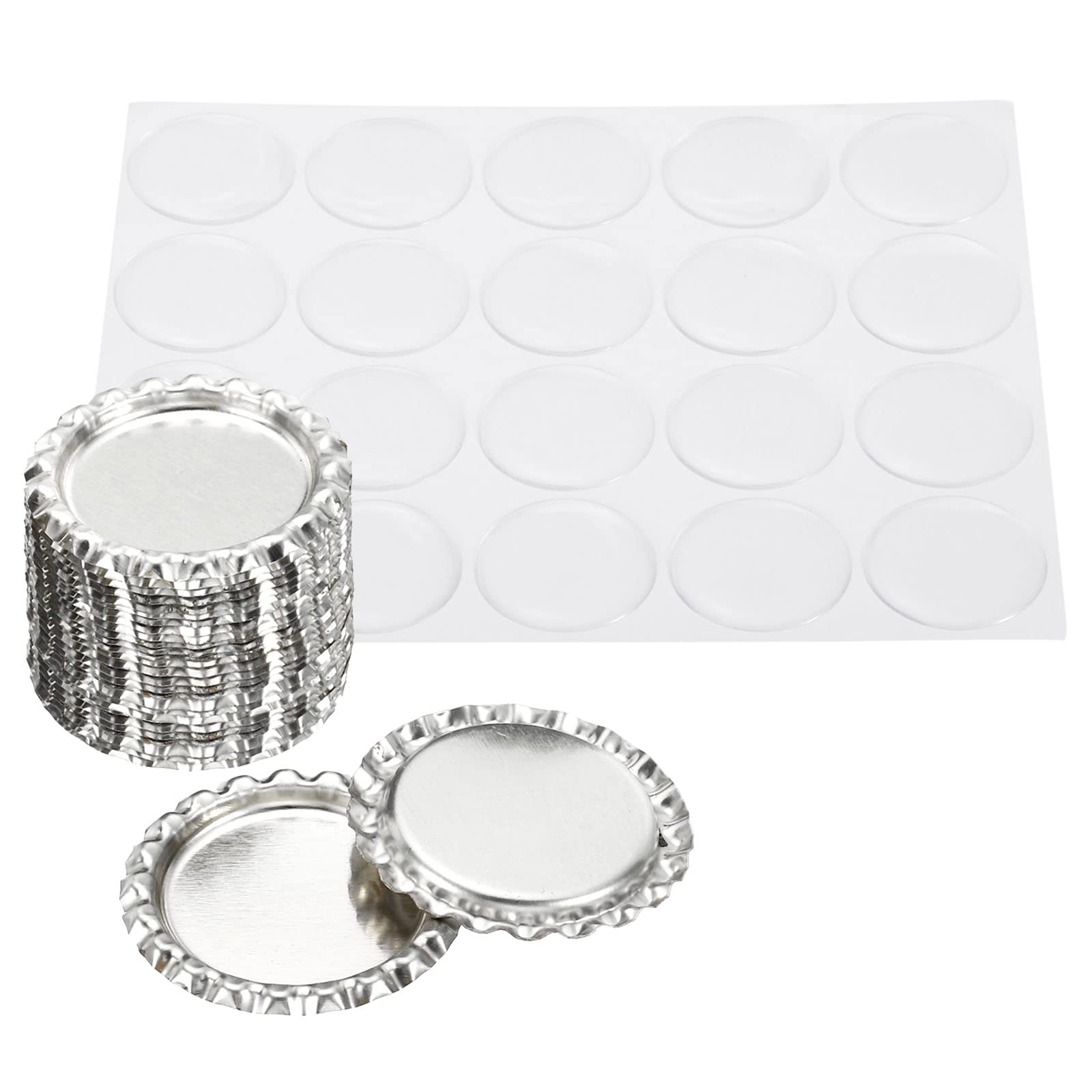 PATIKIL 1 Inch Flat Decorative Bottle Caps