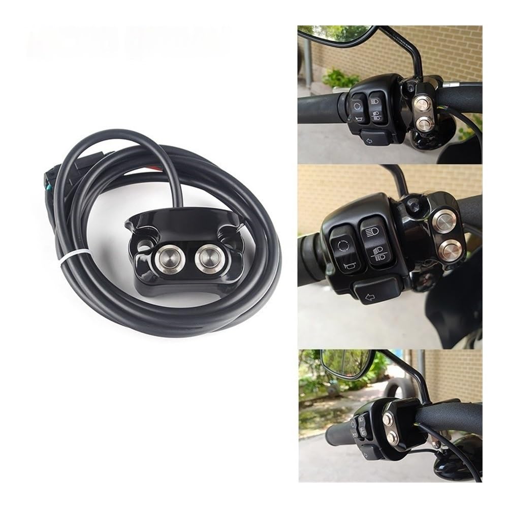 Botones Manillar ON-Off Interruptor Interruptor Control Suspensión Neumática para Manillar 1'' Y 25 Mm 2 Botones para Sportster 883 1200 XL para Dyna Street Glide V-Rod