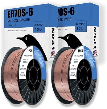 PGN ER70S-6 .035" 2 Pack Solid MIG Welding Wire - 10lb Spool